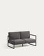 Comova 100% spoljna dvoseda sofa u tamno sivoj i crnoj aluminijumskoj boji, 150 cm