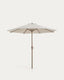 Milna beige parasol with central pole and taupe steel structure Ø300cm