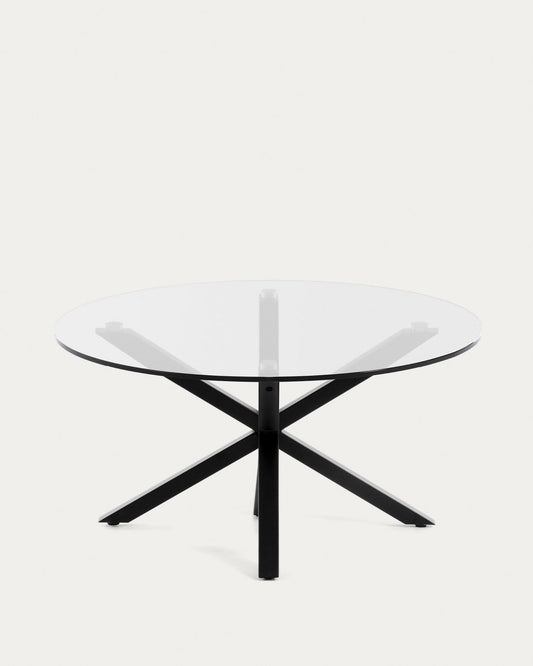 Argo table black glass Ø 82 cm