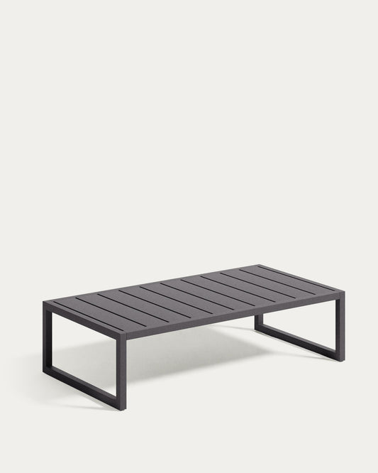 Comova 100% spoljni sto za kafu od crnog aluminijuma, 60 x 114 cm