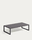 Comova 100% spoljni sto za kafu od crnog aluminijuma, 60 x 114 cm