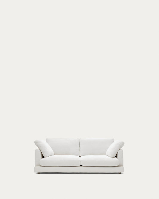 Gala sofa in white, 210 cm