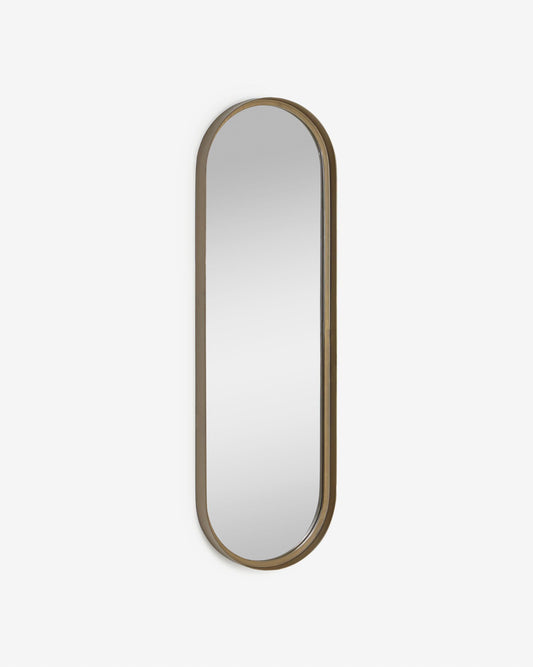 tiare gold metal wall mirror 31 x 101 cm