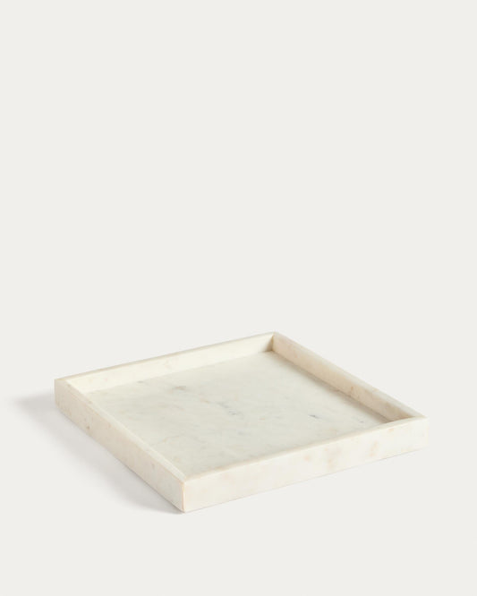 Serella white marble tray 35 x 35 cm