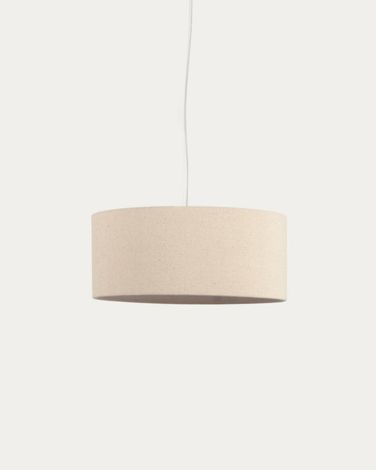 Nazli large canvas ceiling light shade with beige finish Ø 50 cm
