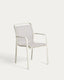Outdoor folding chair Luri made of aluminum in crudo color and texteline fabric in beige color