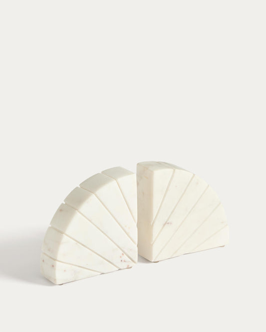Serela bookend in white marble