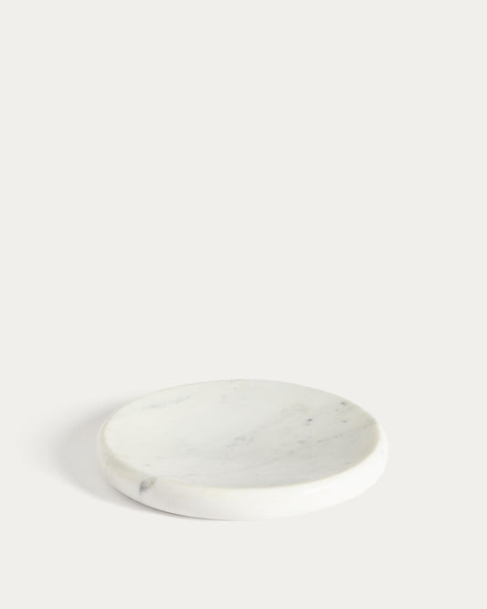 Obena white marble tray Ø 25 cm