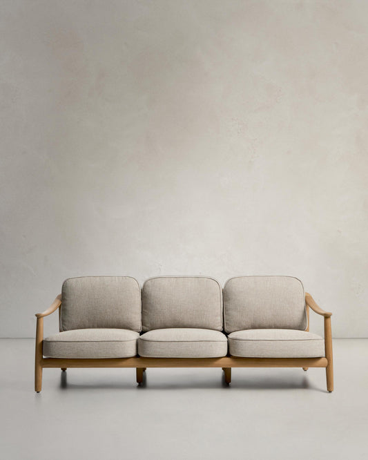 SS26COL2 sofa made of solid teak wood FSC 100%, 215 cm