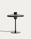 Nuvira table lamp in black satin metal