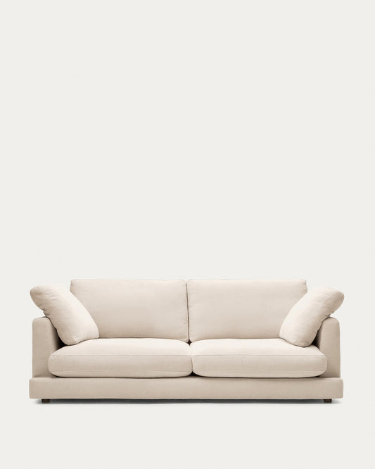 Gala three-seater in beige, 210 cm