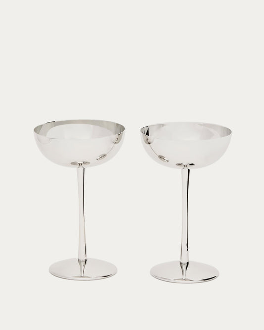 Nirella set of 2 stainless steel glasses