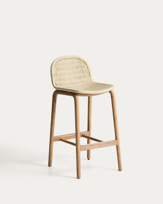 SS26COL1 Chair made of solid FSC 100% acacia wood and natural rope 75 cm