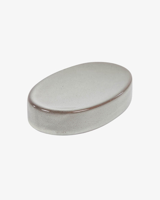 Chavela gray ceramic soap dish