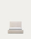 Block bed with removable covers in ecru color for mattress 90 x 200 cm FSC Mix Credit