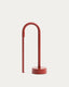 Bow red aluminum portable table lamp