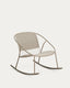 Atrani rocking chair in galvanized steel and taupe rope