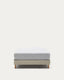 Ofelia base with beige upholstery and solid beech legs for mattress 90 x 200 cm FSC Mix Credit