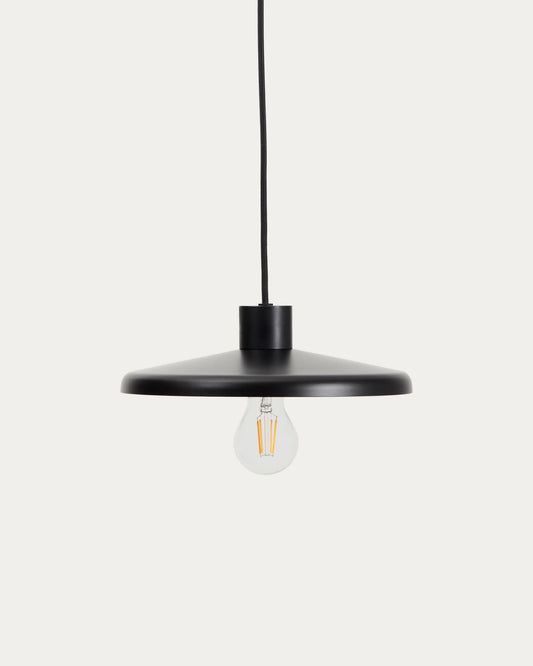 Nuvira ceiling lamp in black satin metal
