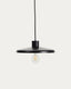 Nuvira ceiling lamp in black satin metal