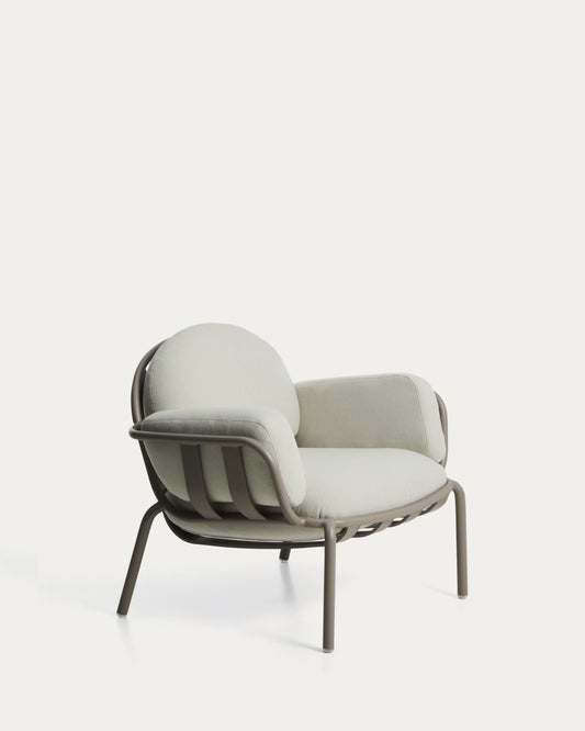 Joncols outdoor armchair made of aluminum with topo color coating