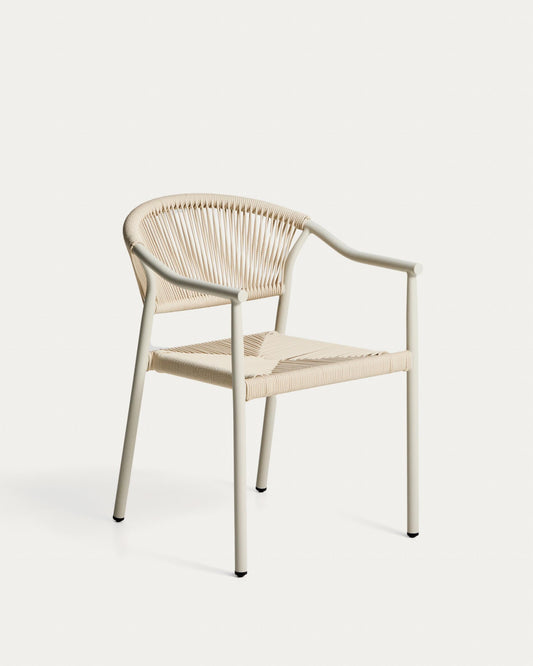 Stackable outdoor chair Livadia in raw aluminum