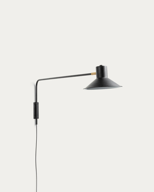 Aria wall lamp made of steel with a black finish