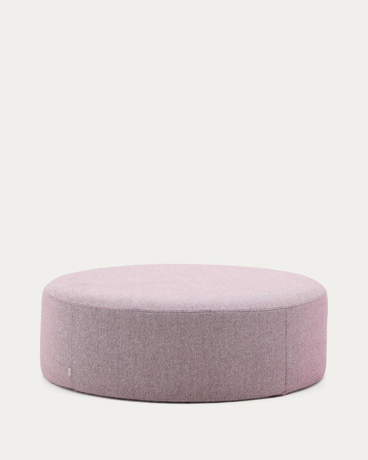 Kaeli purple footrest with removable cover Ø120cm