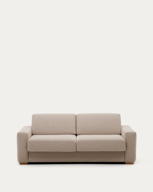 Anley three-seater sofa bed in beige 224 cm FSC Mix Credit