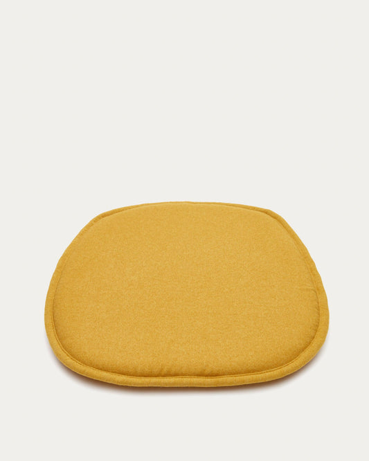 Chair cushion Romane in mustard 43 x 43 cm