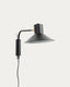 Aria small wall lamp made of steel with a black finish