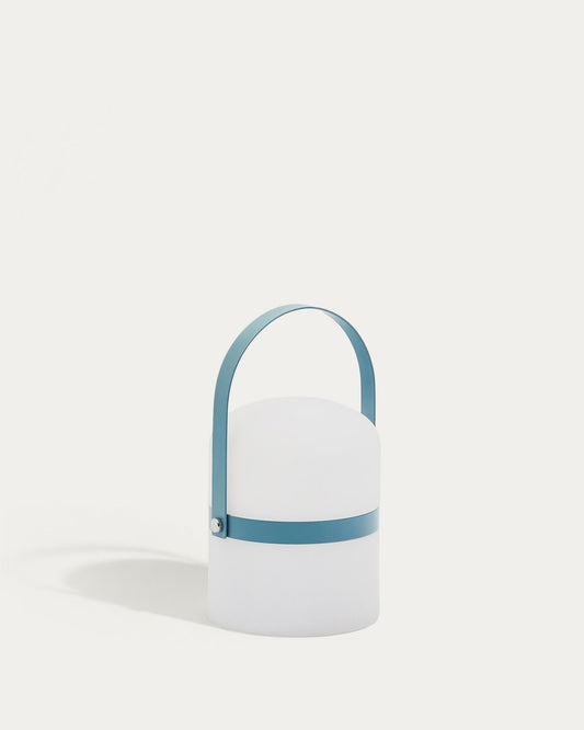 Ridley mini LED table lamp made of blue polyethylene