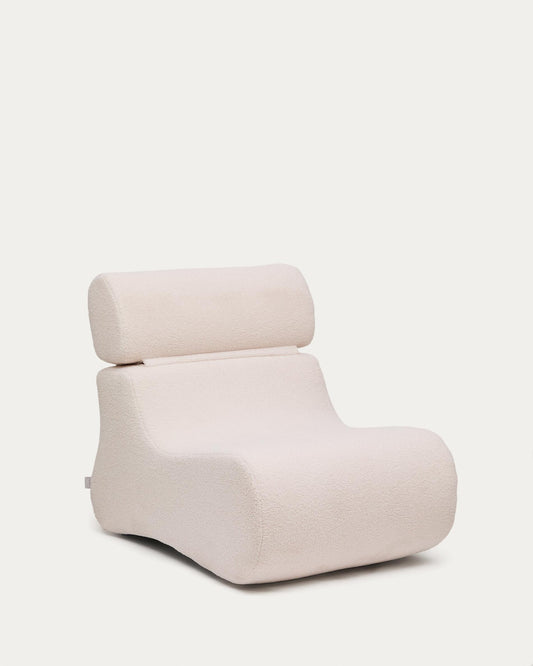 Club ecru, buckle armchair