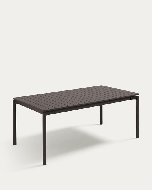 Zaltana Extendable Aluminum Outdoor Table with Matt Dark Gray Finish 180 (240) x 100 cm