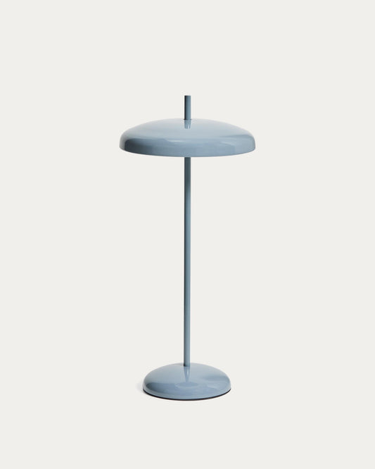 Porte blue aluminum portable table lamp