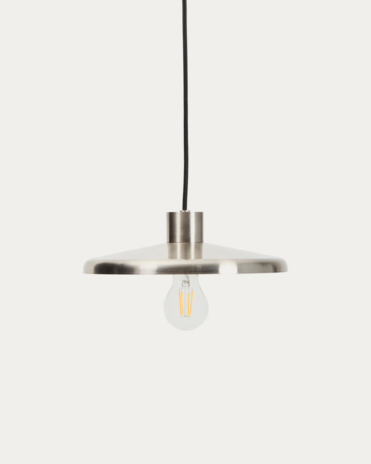 Nuvira ceiling lamp in light gray brushed metal base