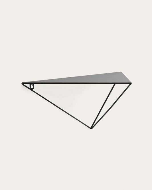 teg shelves with a prism made of steel with a black finish 40 x 20 cm