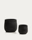 Tival set of 2 pots with black cement effect Ø 50 cm / Ø 34 cm