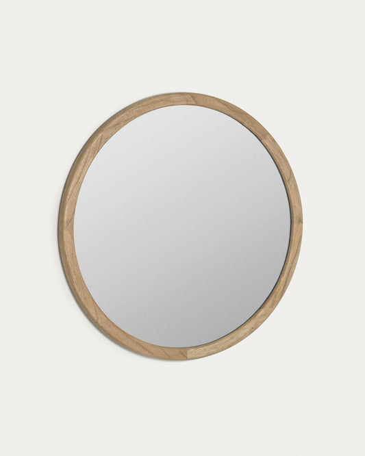 Alum mirror made of solid mindi wood 80 cm