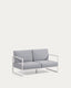 Comova 100% spoljašnja dvosedna sofa u plavoj boji sa strukturom od belog aluminijuma, 150 cm