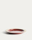 Doren ceramic dessert plate dark red