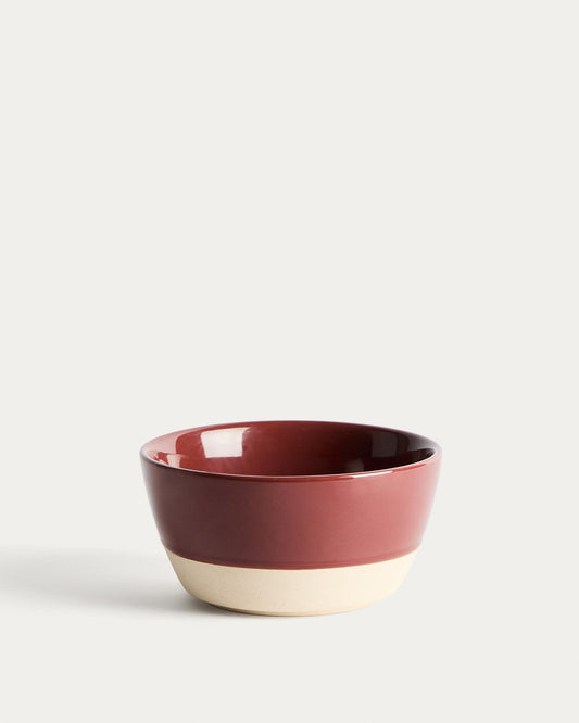 Doren ceramic bowl dark red