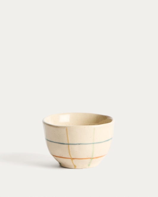 Bokal Belor od keramike, višebojne linije