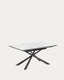 theone porcelain extendable table in white and black steel legs 160 (210) x 90 cm