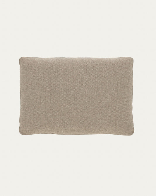 Block pillow in beige, 40 x 60 cm
