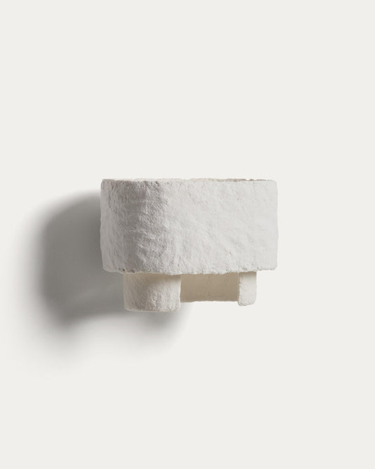 Zidna lampa Bedala od bijelog papir-mašea