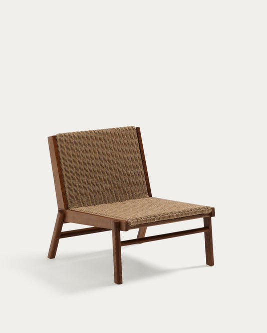 Itani armchair in FSC 100% solid acacia wood and synthetic rattan