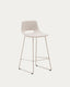 Zahara beige chair with steel in beige finish, height 76 cm FSC 100%