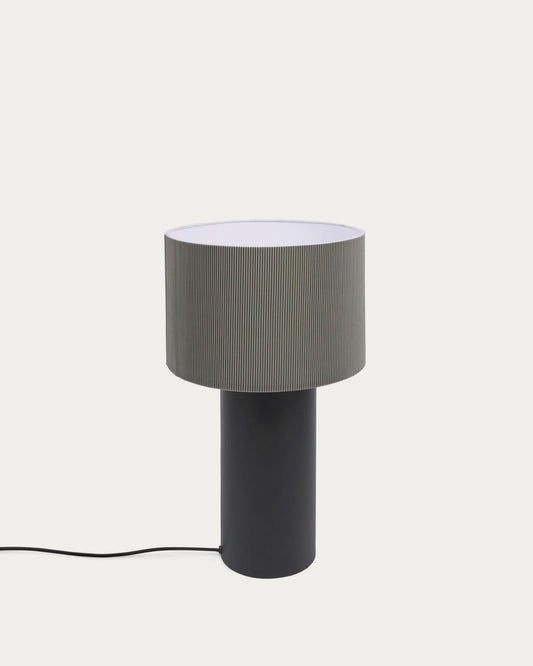 Domicina table lamp made of metal with a black-gray finish