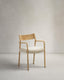 Falconera chair with removable cover made of solid oak with a natural finish FSC Mix Credit